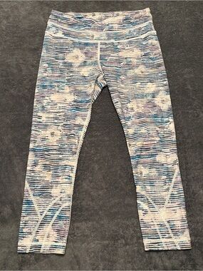 lululemon athletica White, Blue & Purple Striped Performance Leggings